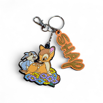 Bambi and Thumper Keychain / Bag Charm