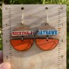 Customizable Basketball Wooden Drop Earrings