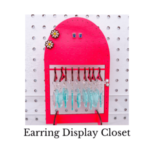 Hot Pink Earring Closet Organizer